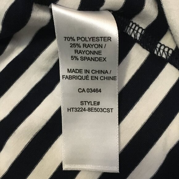 Whimsigoth Black & White Stripe and Crochet Lace Shoulder Tie Back Top - Picture 8 of 13